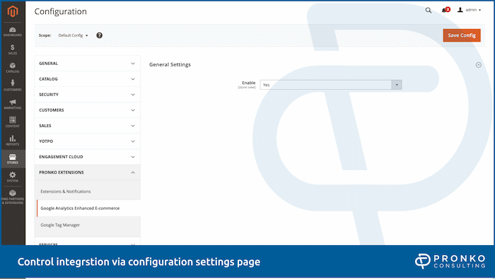 Enhanced E-commerce extension