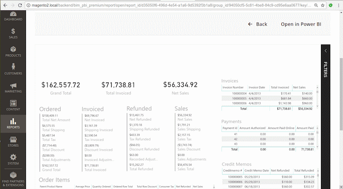 Role-based embedding into admin panel