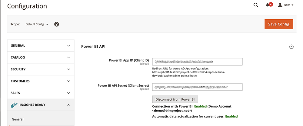 License key configuration for Insights Ready
