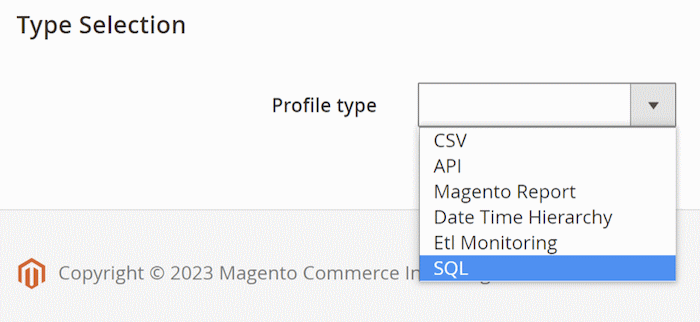 CREATION OF TABLE PROFILES BASED ON SQL QUERIES