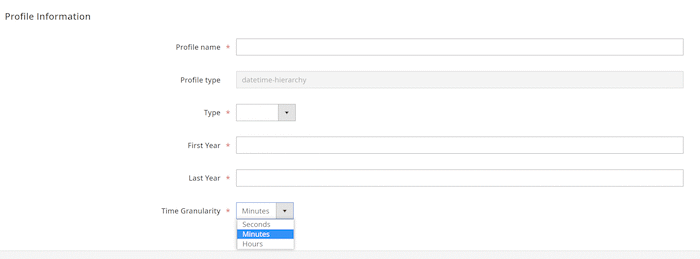 setting of the Date Time Hierarchy mandatory
fields