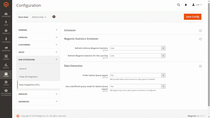 Magento statistics refresh schedule
config