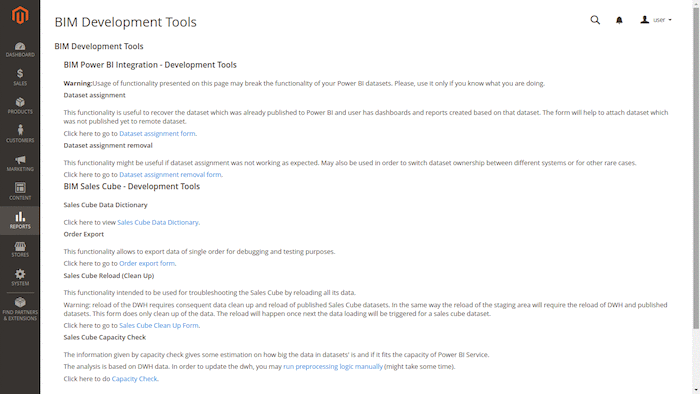 Dev Tools page