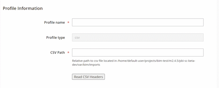 CSV Path field should be filled with the .csv file's
name.